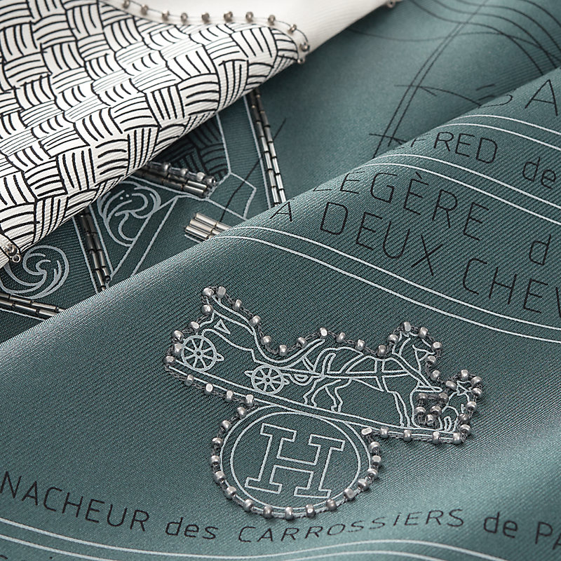 Petit Duc embroidered dossard scarf | Hermès USA